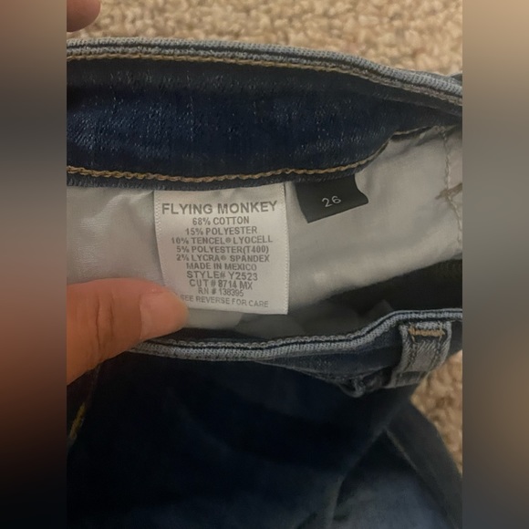 Women’s Flying Monkey Platinum Jeans Size 26 - Picture 3 of 4
